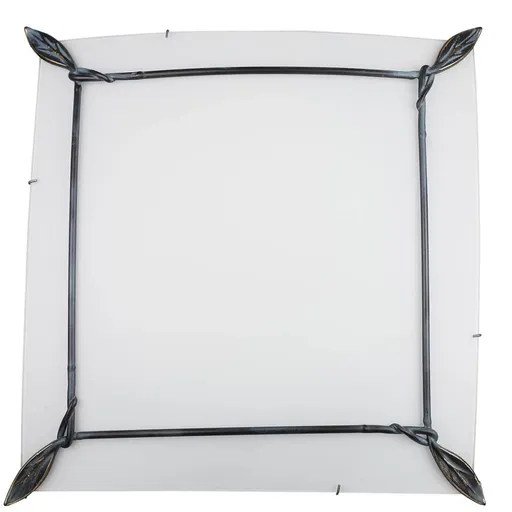 Čtvercová skleněná stropní lampa Laur