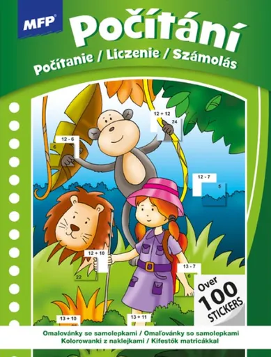 Omalovánky se samolepkami Počítání