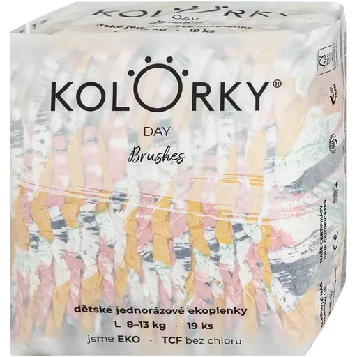 Kolorky Day Brushes jednorázové EKO pleny velikost S 8-13 Kg 19 ks