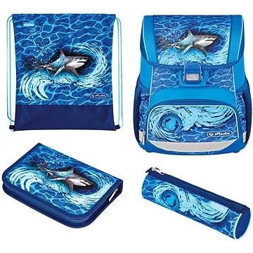 HERLITZ Loop+ Školní taška, žralok, 16L (50043095)