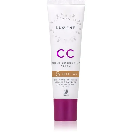 Lumene CC Color Correcting Cream CC krém pro jednotný tón pleti SPF 20 odstín 5 Deep Tan (Warm) 30 ml