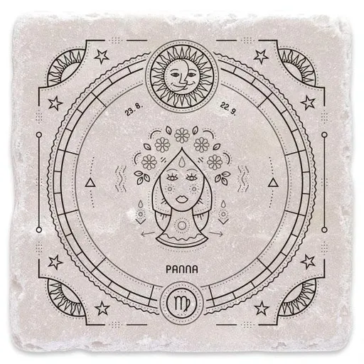 Mramorový tácek - znamení zvěrokruhu, panna
