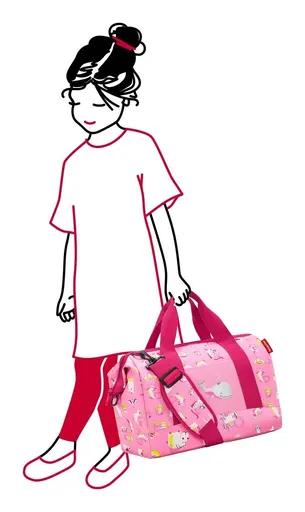 Dětská cestovní taška Reisenthel Allrounder M Kids Abc friends pink