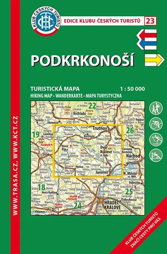 KČT 23 Podkrkonoší 1:50 000/turistická mapa