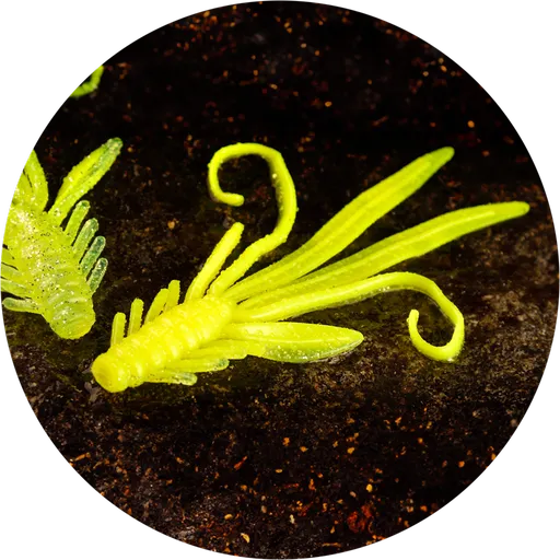 Redbass gumová nástraha nymfa signal yellow g uv - xl 130 mm