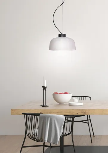 Závěsná lampa Liverpool Ledea 27 cm sklo/černý kabel