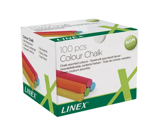 Linex - Křídy školní kulaté LINEX, barevné