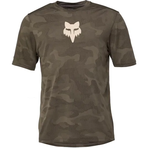 Fox RANGER TRU DRI SS Pánský dres na kolo, khaki, velikost