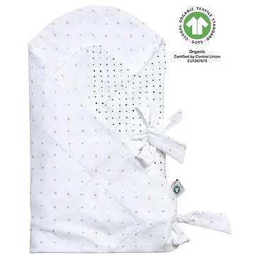 MOTHERHOOD Zavinovačka bavlněná BIO Růžová and černé puntíky 85x85 cm (5902627167898)