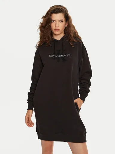 Calvin Klein dámské černé mikinové šaty J20J224685 S