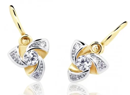 Cutie Diamonds Dětské bicolor náušnice ze zlata s brilianty DC2203-10-00-X-1