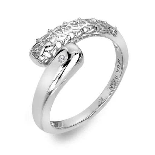 Hot Diamonds Asymetrický stříbrný prsten s diamantem Aster DR307 52 mm