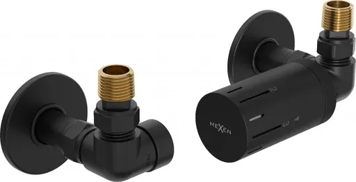 MEXEN/S G05 termostatická souprava pro radiátor + krycí rozeta R, černá W903-958-904-70