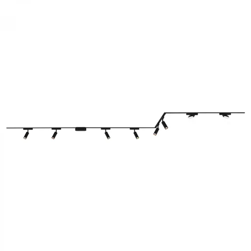 BRILONER Luxtrail lištový systém, 6x spot, 2x track svítidlo, do U/Z, černá 8038085