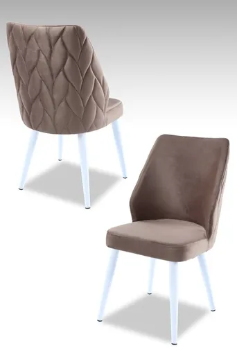 Sada židlí (2 kusy) Pufi - Cappuccino, White