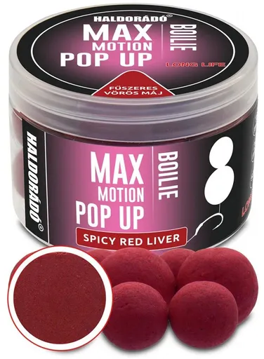 Haldorádó Pop-Up Boilies Max Motion 16+20mm 50g - Pikantní červená játra,Haldorádó Pop-Up Boilies Max Motion 16+20mm 50g - Pikantní červená játra