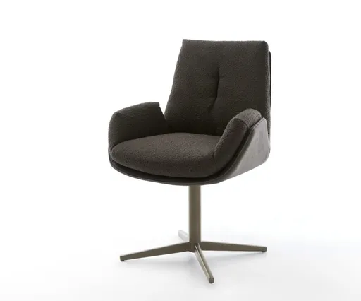 Jídelní židle Clea-Flex mix materiálů černá povrchová úprava