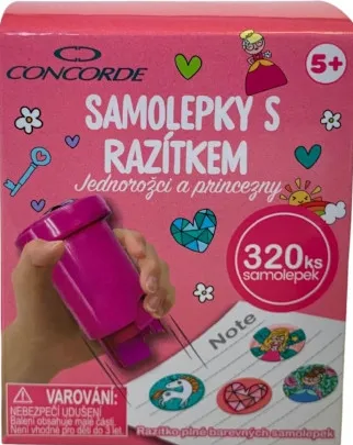 Samolepky s razítkem CONCORDE Jednorožci a princezny