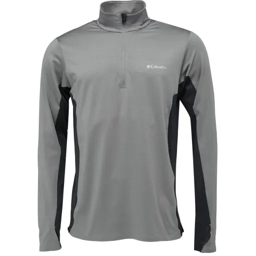 Columbia THREE PITCH HALF ZIP Pánské triko, šedá, velikost