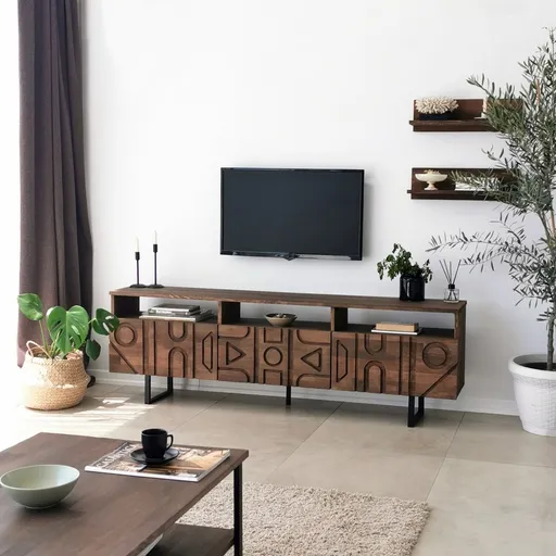 TV stěna / Sestava pod TV Aristo - Walnut
