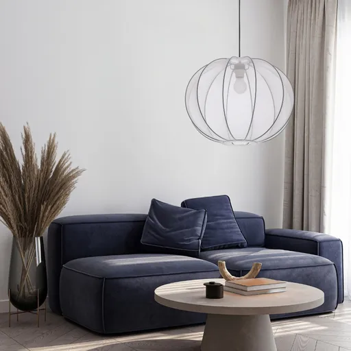 Závěsná lampa MELLOW černá 1x40W E27 stínidlo 52 bílá koule