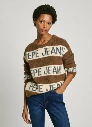 Pepe Jeans dámský hnědý svetr HELMI PL702226880 S