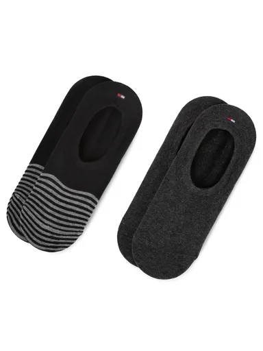 Tommy Hilfiger pánské černé ponožky 2 pack 382002001200043 43
