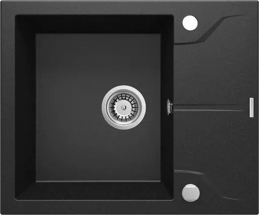 DEANTE Andante grafit metalic Granitový dřez s odkapávačem ZQN_G11A