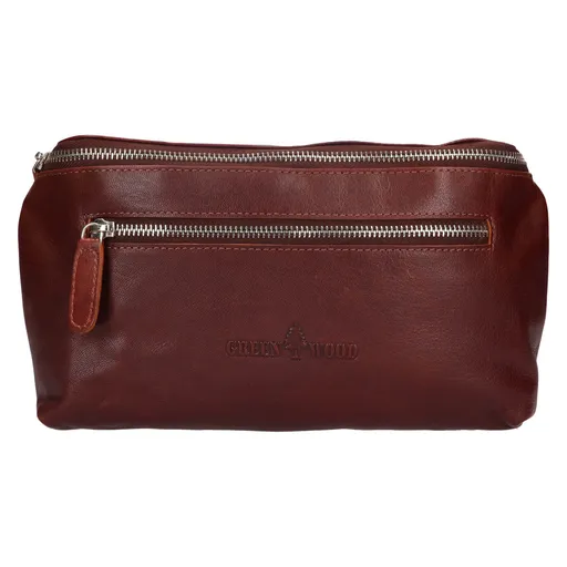 Kožená dámská ledvinka Greenwood Astrid - koňak