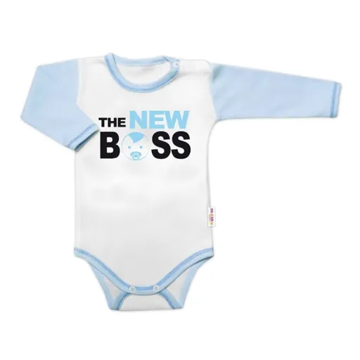 Baby Nellys Body dl. rukáv - The New Boss, vel. 68, kluk