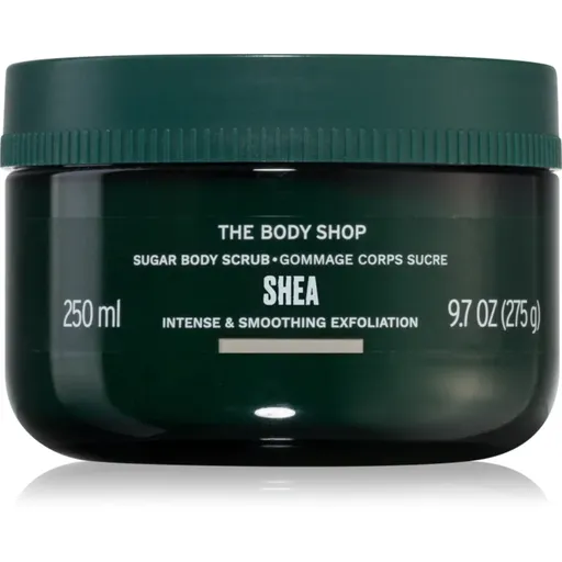 The Body Shop Shea Body Scrub cukrový tělový peeling s bambuckým máslem 250 ml