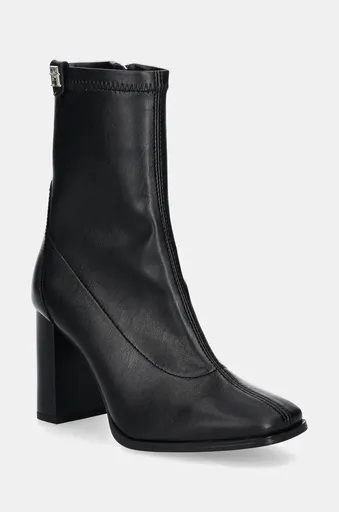 Nízké kozačky Tommy Hilfiger PARTY LEATHER SOCK HEEL BOOTIE