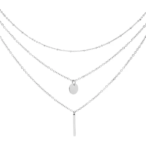 Troli Trojitý ocelový náhrdelník