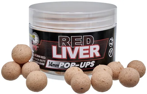 Starbaits plovoucí boilie red liver 50 g - 14 mm