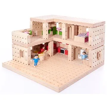 Dřevěná stavebnice Buko - Patrový dům 302 dílů (708828930966)