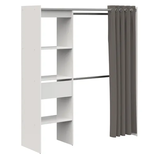 Úložný prostor/skříň se závěsem CHICAGO bílá