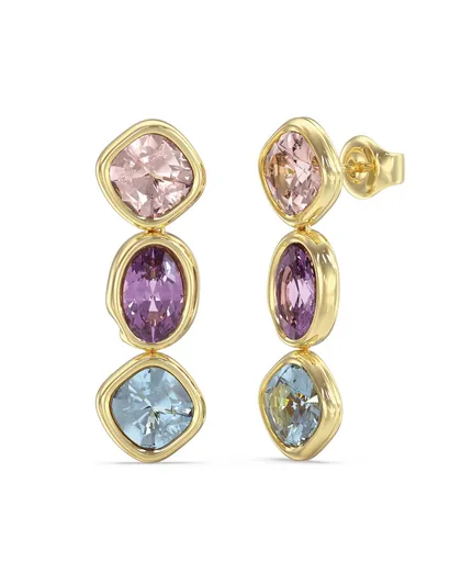 Guess Visací náušnice s barevnými krystaly Mamounia JUBE05312JWYGMCT/U