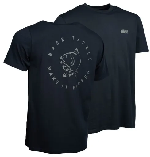 Nash tričko make it happen carp logo t-shirt black - l