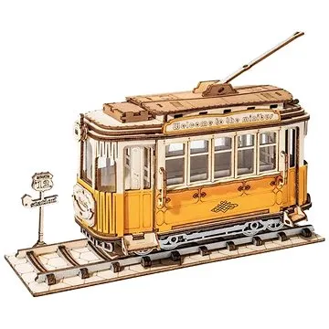Robotime Rolife 3D dřevěné puzzle Tramvaj 145 dílků (TG505)