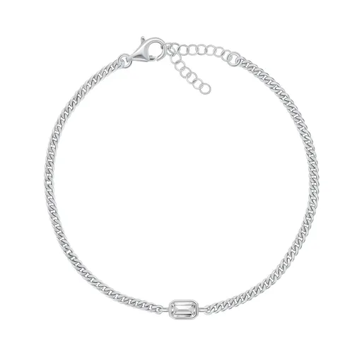 Brilio Silver Elegantní stříbrný náramek se zirkonem BRC108W