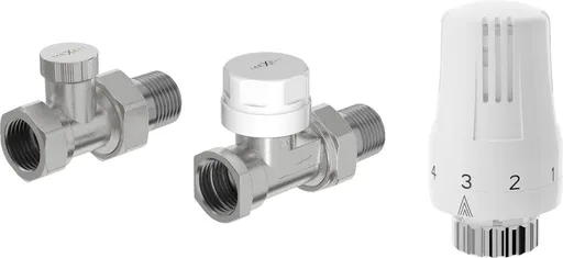 MEXEN/S G01 termostatická sada pro radiátor středová, nikl W914-012-918-01