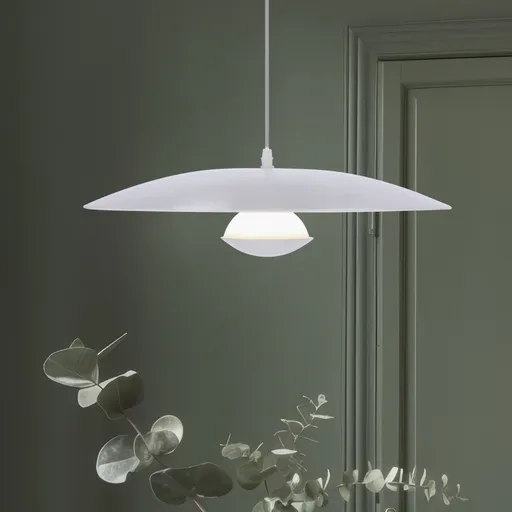 Závěsná lampa bílá LED 48cm Lund Ledea