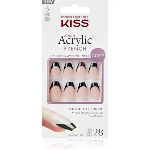 KISS Acrylic French Color umělé nehty Flame 28 ks