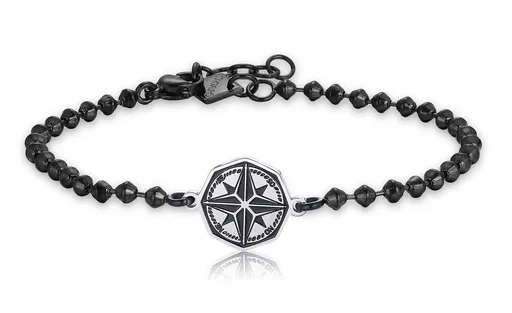 S'Agapõ Pánský korálkový náramek Kompas Charisma SHS16