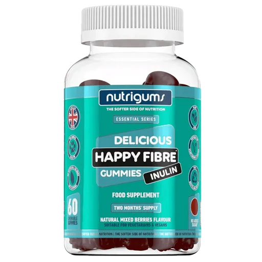 Nutrigums Happy Fibre Inulin 60 želé - jahoda