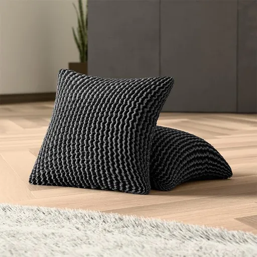 Bielastické potahy COSTINA antracit povlaky na polštářky 2 ks ( 40 x 40 cm)