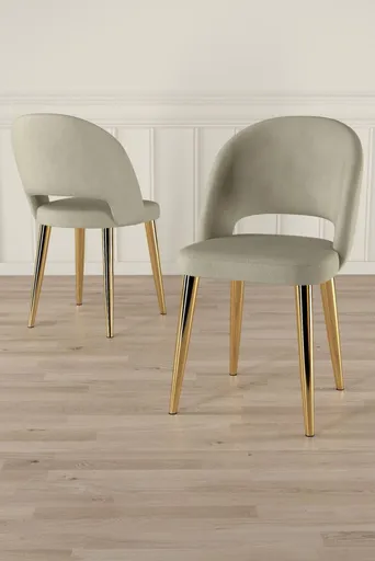 Sada židlí (4 kusy) Pane - Cream, Gold