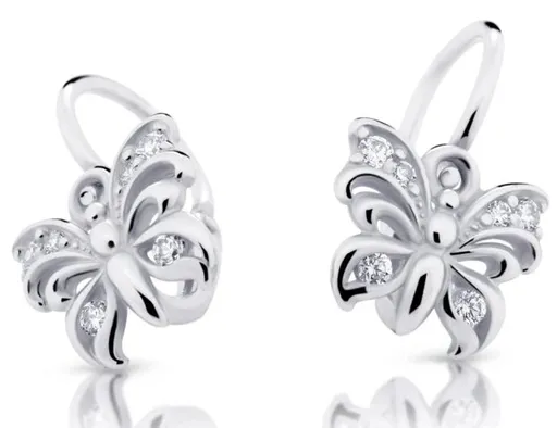 Cutie Diamonds Dětské náušnice z bílého zlata Motýlci s brilianty DC2226-10-00-X-2