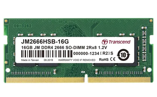 Transcend paměť 16GB (JetRam) SODIMM DDR4 2666 2Rx8 CL19