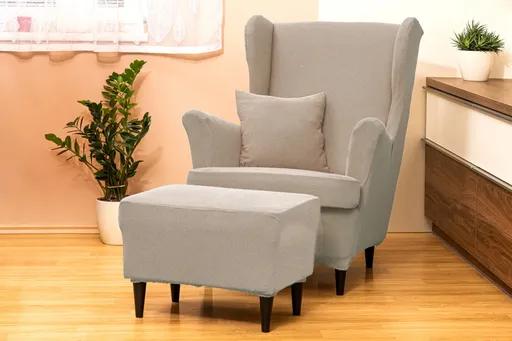 Potah na křeslo ušák Gisela, béžová